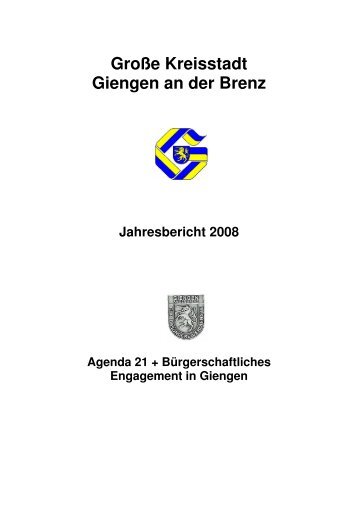 A) AGENDA 21 / Bericht aus den Arbeitsgruppen - Stadt Giengen