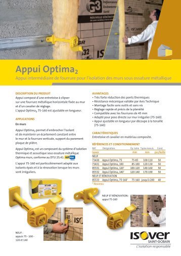 Appui Optima2 - Isover