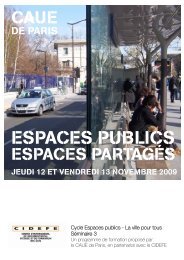 ESPACES PUBLICS - (CAUE75) Paris