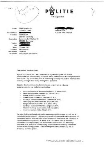 Documenten politie Den Haag - Buro Jansen & Janssen