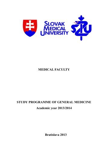 Study programme of General medicine (Academic year 2013/2014)