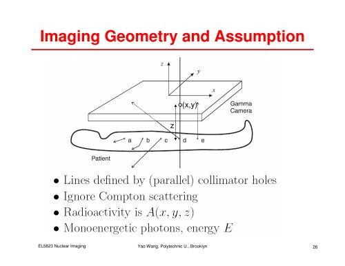 Nuclide Imaging: Planar Scintigraphy, SPECT, PET - Polytechnic ...