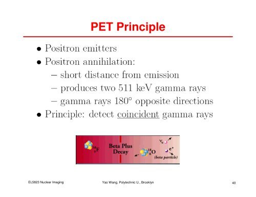 Nuclide Imaging: Planar Scintigraphy, SPECT, PET - Polytechnic ...