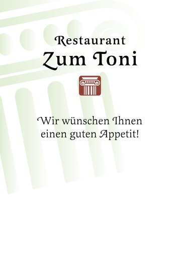 Warme Vorspeisen - Griechisches Restaurant Zum Toni