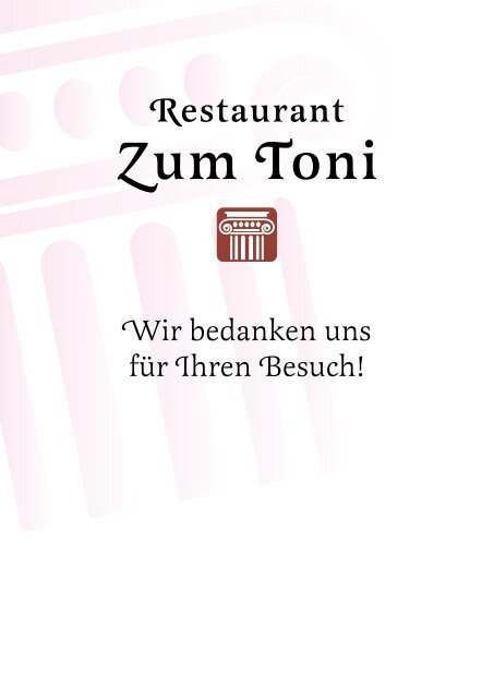 Warme Vorspeisen - Griechisches Restaurant Zum Toni