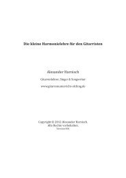 Die kleine Harmonielehre für den Gitarristen Alexander Harnisch