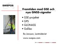 GNSS i framtiden - Swepos - LantmÃ¤teriet