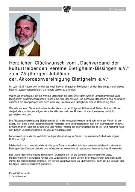 AVB-Festzeitschrift - Akkordeonvereinigung Bietigheim e.V.