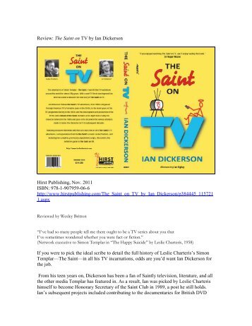 Review: The Saint on TV by Ian Dickerson - Spywise.net