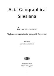 nr 2 specjalny - WydziaÅ Nauk o Ziemi Uniwersytetu ÅlÄskiego