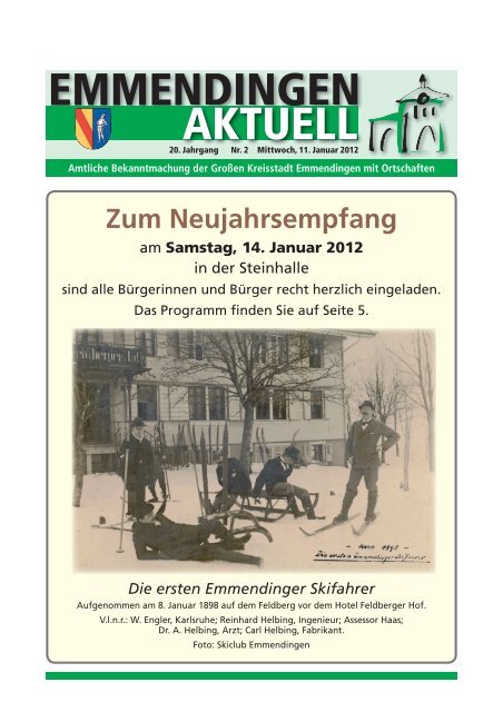 16.00 Uhr – Steinhalle Emmendingen PROGRAMM