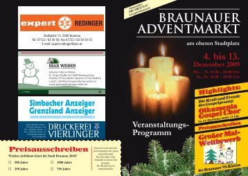 Veranstaltungs- Programm REDINGER - in Braunau am Inn