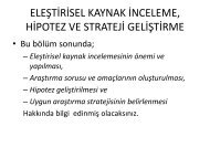 eleştirisel kaynak inceleme, hipotez ve strateji geliştirme