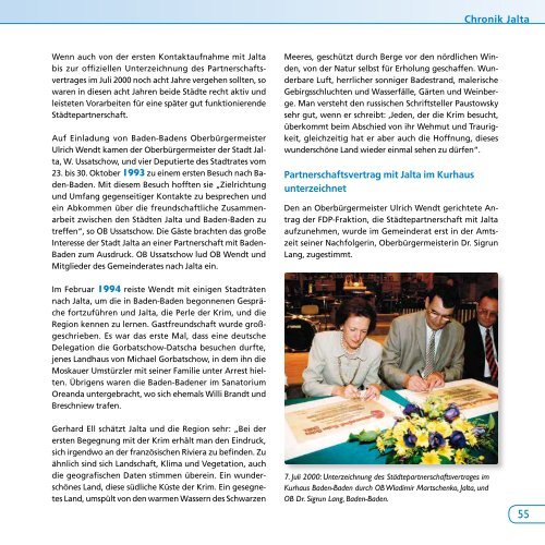 Chronik: 25 Jahre Partnerschaftsverein - Baden-Baden