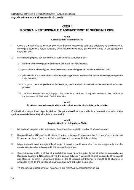 GAZETA ZYRTARE E REPUBLIKÃS SÃ KOSOVÃS - KÃ«shilli ...