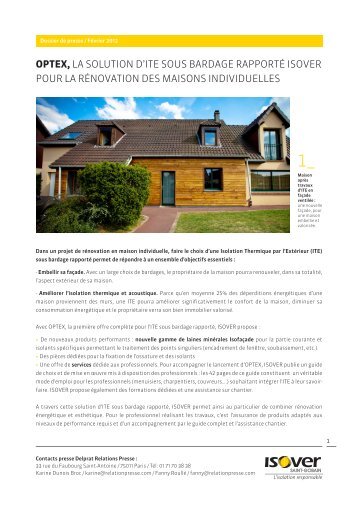 Dossier de Presse Isolation Thermique par l'Extérieur - Isover