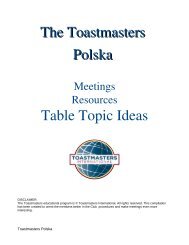 101 Ideas For Great Table Topics Toastmasters Szczecin