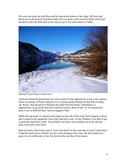 Hunting Chukar along the Snake River - Upland Idaho