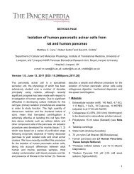 Isolation Of Human pancreatic Acinar cells Pdf - The Pancreapedia