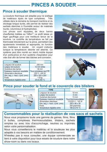 pinces a souder - Techni-Contact