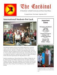 Cardinal Newsletter September 2013 - St. Joseph School