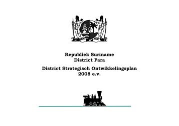 Districts Strategisch Ontwikkeling Plan Para - decentralisatie.org