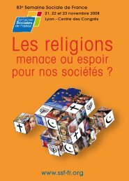 Programme de la session - Les Semaines Sociales de France