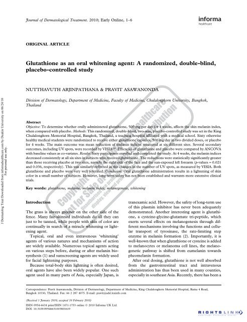 estimation of glutathione Glutathione Treatment Side Effects & Safety Guide 2026