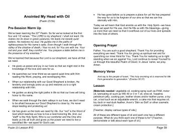 Anointed My Head with Oil (Psalm 23:5b)