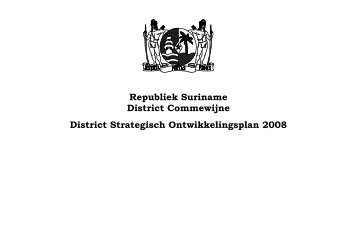 Districts Strategisch Ontwikkelings Plan Commewijne