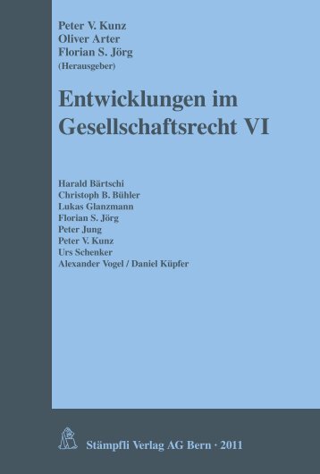 Entwicklungen im Gesellschaftsrecht VI - Baker & McKenzie