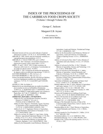 CFCS Index Vol 1 - 20.pdf - Caribbean Food Crops Society