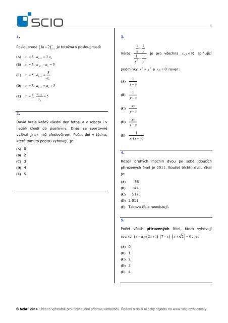 ukázkový test - Scio