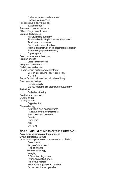 review of literature on clinical pancreatology - The Pancreapedia
