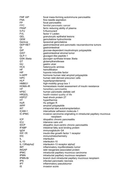 review of literature on clinical pancreatology - The Pancreapedia