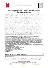 Gesamtprogramm Langer Mittwoch 2012 - Eppan