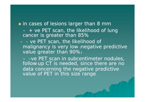 Role of PET Role of PET-CT in Pulmonary Malignancy