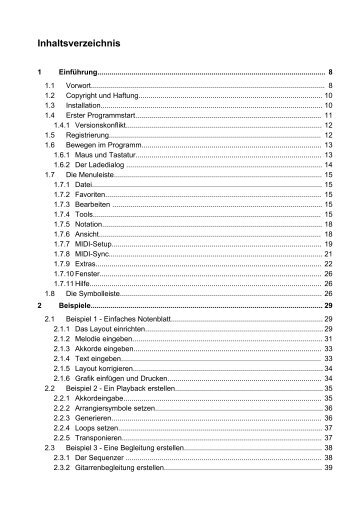 MIDI-Connections Score Anleitung