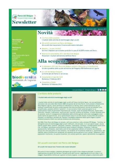 Versione PDF - Parco Naturale Regionale del Beigua