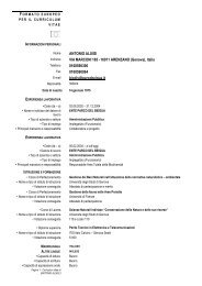 Curriculum Vitae Responsabile Area Tutela della BioversitÃ 