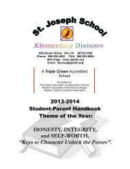 ES Handbook - St. Joseph School