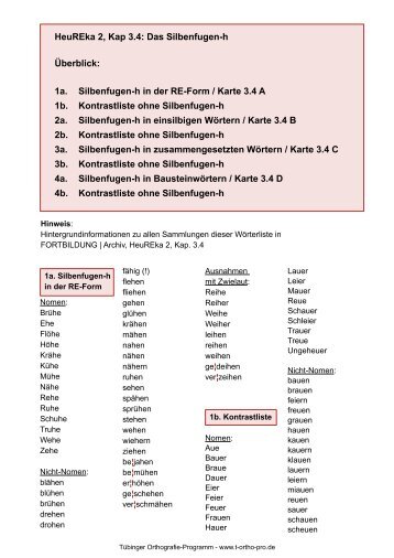 HeuREka 2, Kap 3.4 - Tübinger Orthografie-Programm