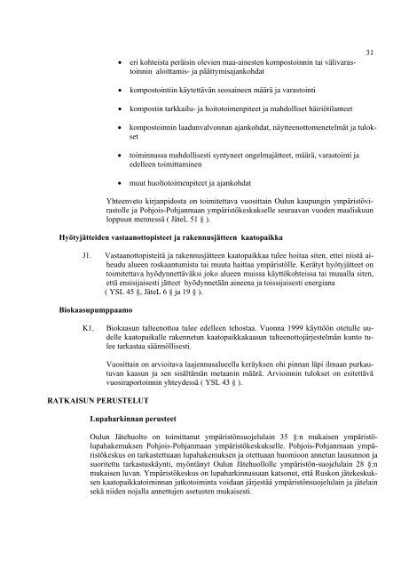 1. Ruskon jätekeskuksen ympäristölupa (pdf) - Oulu