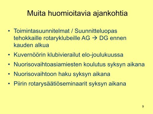 Rotaryklubin vuosikello