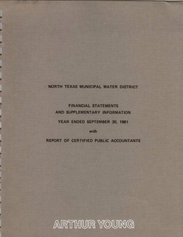 1981-09-30 - North Texas Municipal Water District