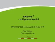 SWEPOS - nulÃ¤ge och framtid - LantmÃ¤teriet