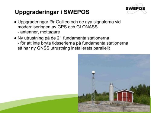 SWEPOS - nulÃ¤ge och framtid - LantmÃ¤teriet