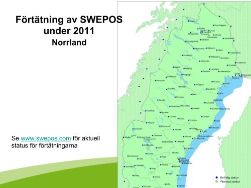 SWEPOS - nulÃ¤ge och framtid - LantmÃ¤teriet