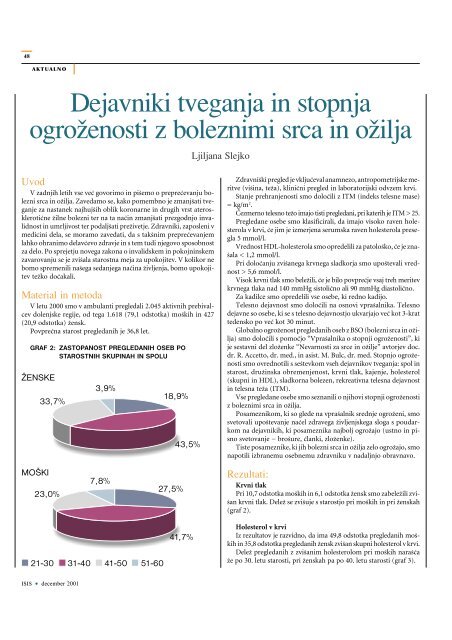 Boj proti lakoti za zmanj{anje rev{~ine. - Zdravniška zbornica Slovenije