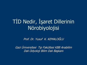 3. TÄ°D nedir, iÅaret dillerinin nÃ¶robiyolojisi